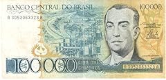 Banconota brasile 100000 usato  Spedito ovunque in Italia 
