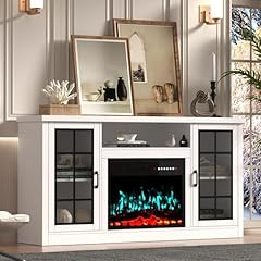 White stand fireplace for sale  Delivered anywhere in USA 