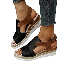 Sandales compensées cuir d'occasion  Livré partout en France