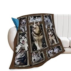 Siberian husky blanket for sale  Delivered anywhere in UK