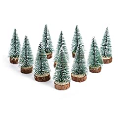 HUIANER 10PCS 100mm Mini Snow Frost Trees Mini Christmas for sale  Delivered anywhere in UK