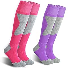 SATINIOR 2 Pairs Women's Ski Socks Warm Skiing Calf, used for sale  Delivered anywhere in USA 
