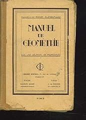Manuel geometrie d'occasion  Livré partout en France