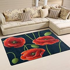 red poppy rug for sale  Delivered anywhere in UK