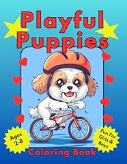 Playful puppies coloring for sale  Delivered anywhere in USA 