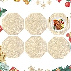 Homcomodar gold placemats for sale  Delivered anywhere in UK