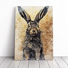 Portrait hare brown for sale  Delivered anywhere in UK
