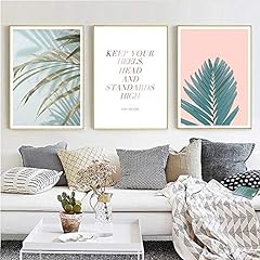 Canvas Prints Wall Art Bedroom Scandinavian Tropical for sale  Delivered anywhere in Canada