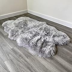 Genuine grey sheepskin for sale  Delivered anywhere in UK