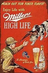 New Tin Sign 1958 Miller Beer and Pheasant Hunting for sale  Delivered anywhere in USA 