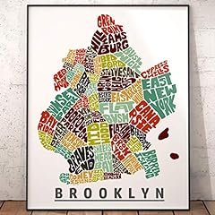 Brooklyn neighborhood map for sale  Delivered anywhere in USA 