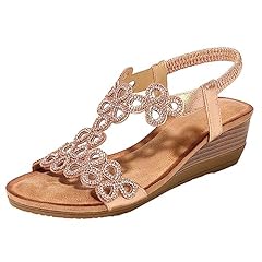 Diamante wedge sandals for sale  Delivered anywhere in UK