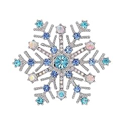 Blue snowflake brooch for sale  Delivered anywhere in USA 