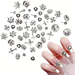 50Pcs Chrome Hearts Nail Charm,3D Cross Nail Charms for sale  Delivered anywhere in USA 