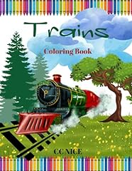 Trains coloring book usato  Spedito ovunque in Italia 