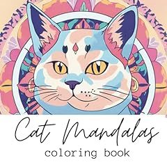 Cat mandalas coloring for sale  Delivered anywhere in UK