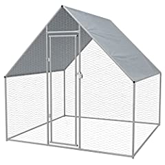 vidaXL Outdoor Chicken Cage Galvanised Steel 2x2x1.92m for sale  Delivered anywhere in UK