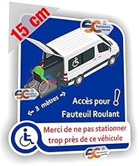 Sticker autocollant handicap d'occasion  Livré partout en France