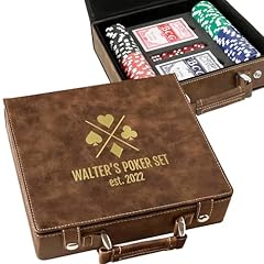 Leatherette personalized poker for sale  Delivered anywhere in USA 