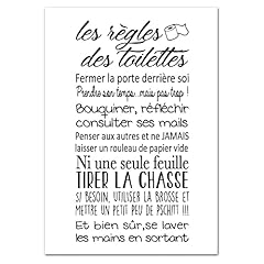 Poster règles toilettes. d'occasion  Livré partout en France