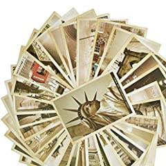 Rbenxia 32 Pcs Vintage Retro Old Travel Postcards One for sale  Delivered anywhere in UK