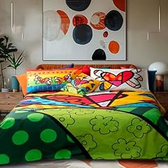 Romero britto copripiumino usato  Spedito ovunque in Italia 