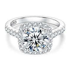 Halo moissanite engagement for sale  Delivered anywhere in USA 