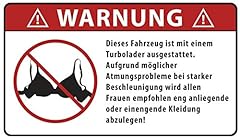 Aufkleber warnung turbolader gebraucht kaufen  Wird an jeden Ort in Deutschland