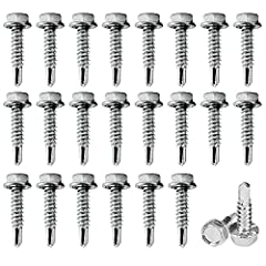 GIRAFEDA 100 PCS Hex Washer Head Self Drilling Screws for sale  Delivered anywhere in Ireland