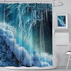 Shower curtain blue for sale  Delivered anywhere in UK