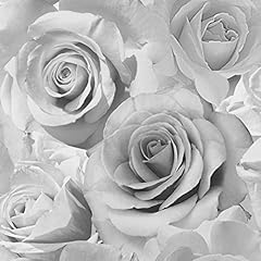 Grey flower wallpaper for sale  Delivered anywhere in UK
