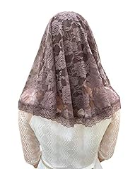 (Brown) - Lace Mantilla Veil Soft and comfortable 6 for sale  Delivered anywhere in Canada