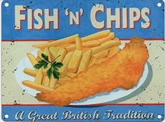 Fish chips metal for sale  Delivered anywhere in UK