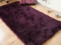 Sheepskin aubergine plum for sale  Delivered anywhere in UK