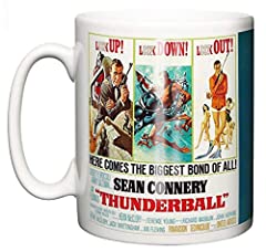 Sean Connery James Bond Thunderball Ceramic Mug, Film for sale  Delivered anywhere in Ireland