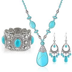 Bohemian turquoise jewelry for sale  Delivered anywhere in UK