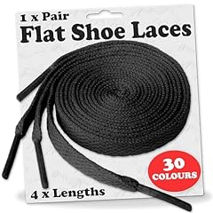 Flat black shoelaces for sale  Delivered anywhere in UK