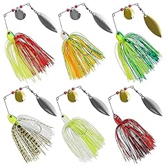 6pcs bass spinnerbait usato  Spedito ovunque in Italia 