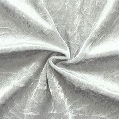 Silver crushed velvet for sale  Delivered anywhere in UK