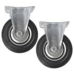 Rubber fixed castor for sale  Delivered anywhere in UK