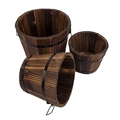 Wooden planter buckets for sale  Delivered anywhere in UK