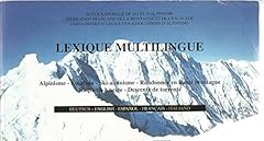 Lexique multilingue alpinisme d'occasion  Livré partout en Belgiqu
