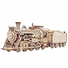 ROBOTIME Steam Train 3D Puzzle Wooden Model Kits for for sale  Delivered anywhere in UK