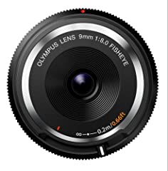 Olympus BCL-0980 Body Cap Lens Obiettivo 9 Mm 1:8.0, Fisheye, Ultrasottile, Micro Quattro Terzi, per Fotocamere OM-D e PEN, Nero usato  Spedito ovunque in Italia 