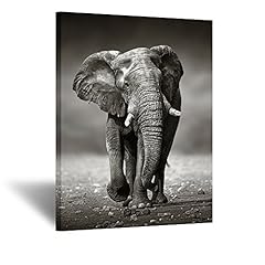 Kreative Arts Black and White Elephant Canvas Wall, used for sale  Delivered anywhere in Canada