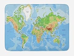 Ambesonne map bath for sale  Delivered anywhere in USA 