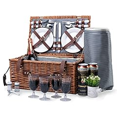 Picnic basket wicker for sale  Delivered anywhere in UK