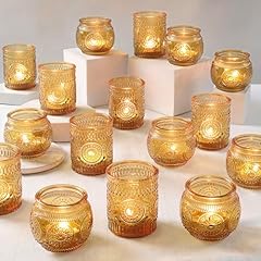 Pcs amber candle for sale  Delivered anywhere in USA 