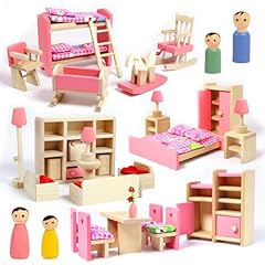 33pcs wooden dollhouse for sale  Delivered anywhere in UK
