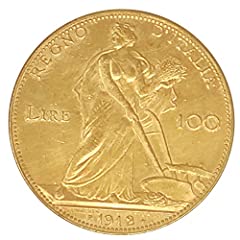 vinciann Copia Moneta Regno Italia 100 Lire 1912 Vittorio Emanuele III Aratrice 34.95mm, usato usato  Spedito ovunque in Italia 